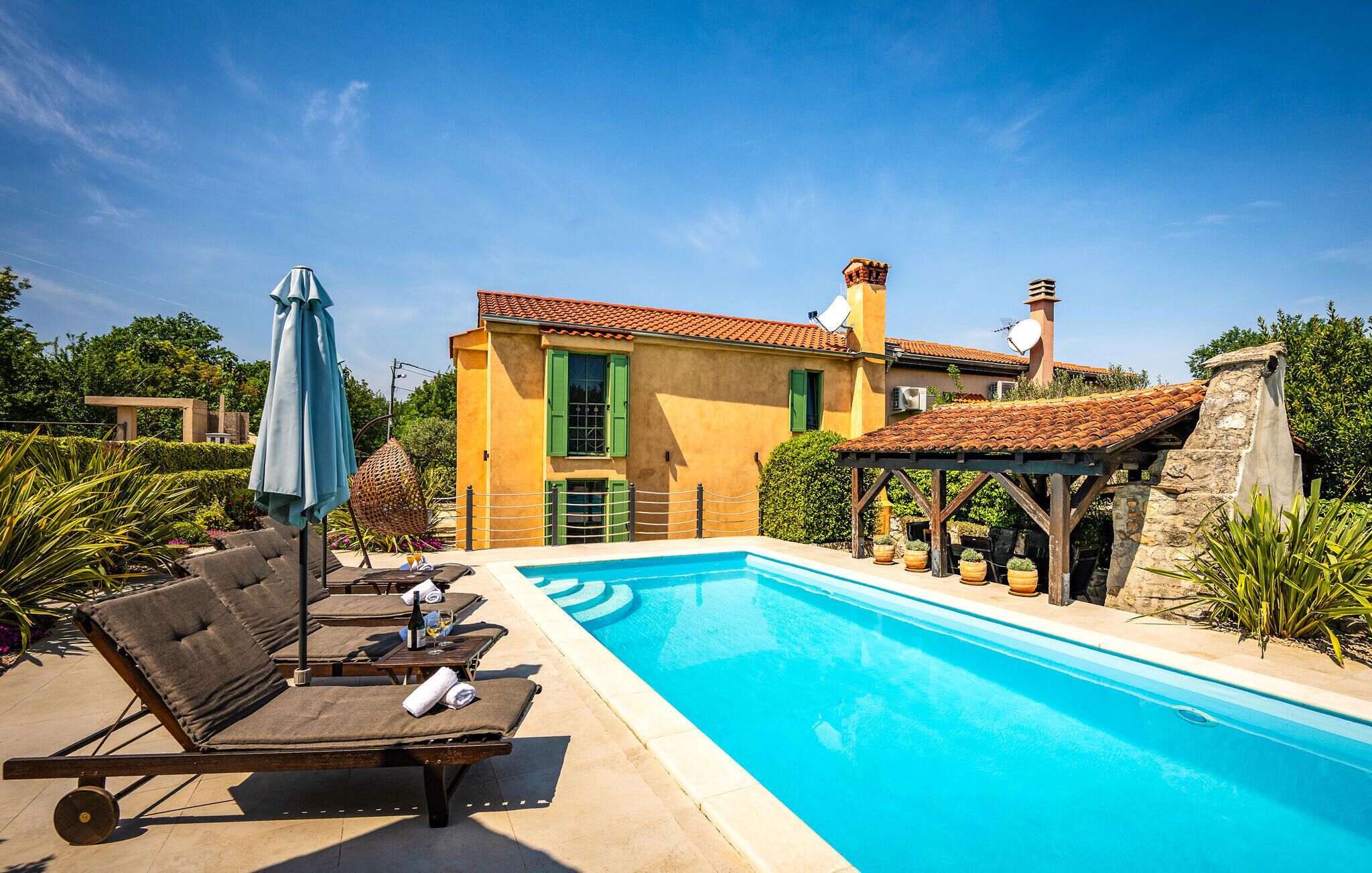 A heated pool
