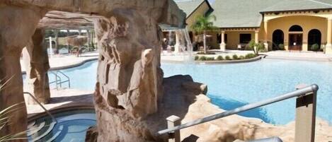 Outdoor pool, a heated pool