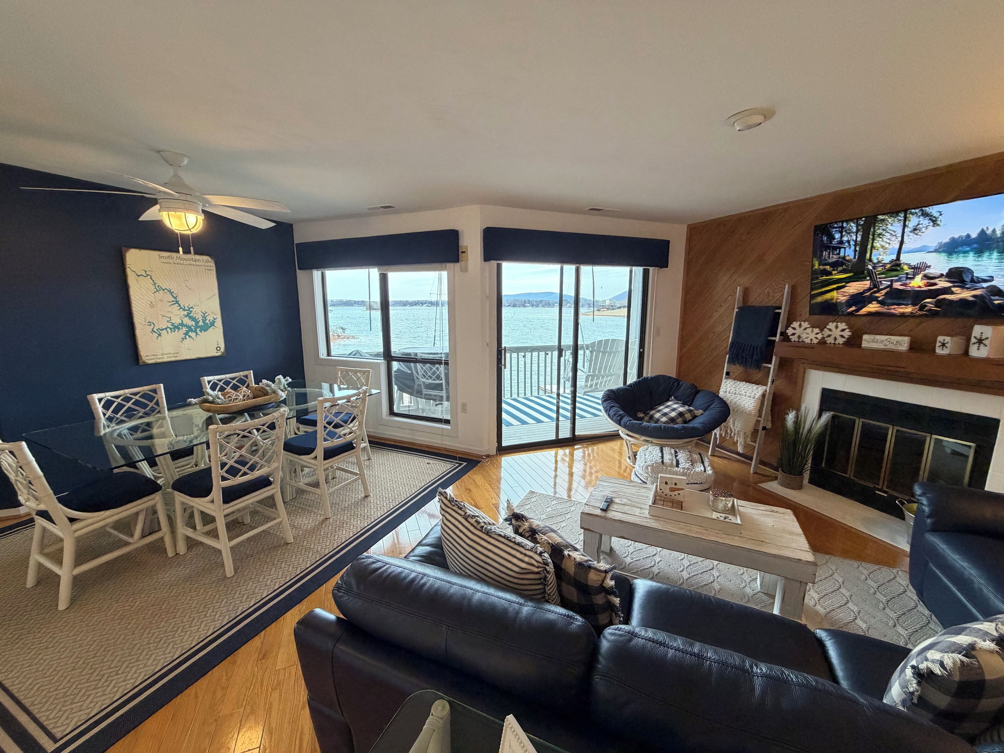 TV connectée, cheminée