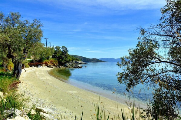 På stranden