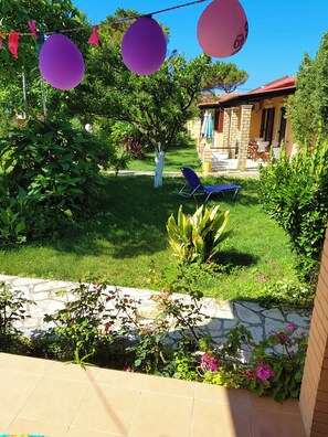 House, 1 Bedroom, Smoking, Patio | Front of property - Beachfront Holiday Houses Yannis on Agios Gordios Beach (Corfu)