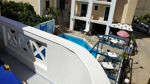 Studio, 1 Bedroom, Balcony, Pool View | Outdoor dining - Small Studio With a Large Veranta (Malevizi)