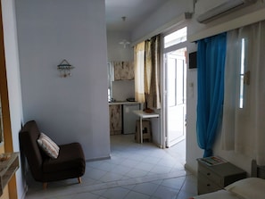 Studio, 1 Bedroom, Balcony, Pool View | Interior - A Studio With Balcony (Malevizi)