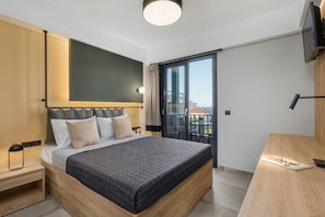 Panoramic Room | Desk, laptop workspace, blackout drapes, soundproofing - Pidna (Dio-Olympos)