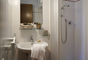 Regadera, secadora de cabello, bidet, toallas 