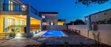 A heated pool