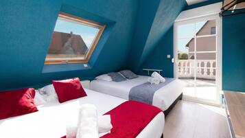 5 chambres, fer et planche à repasser, Wi-Fi gratuit, draps fournis