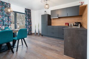 Fridge, oven, stovetop, dishwasher