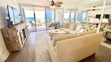 Smart TV, DVD player, books