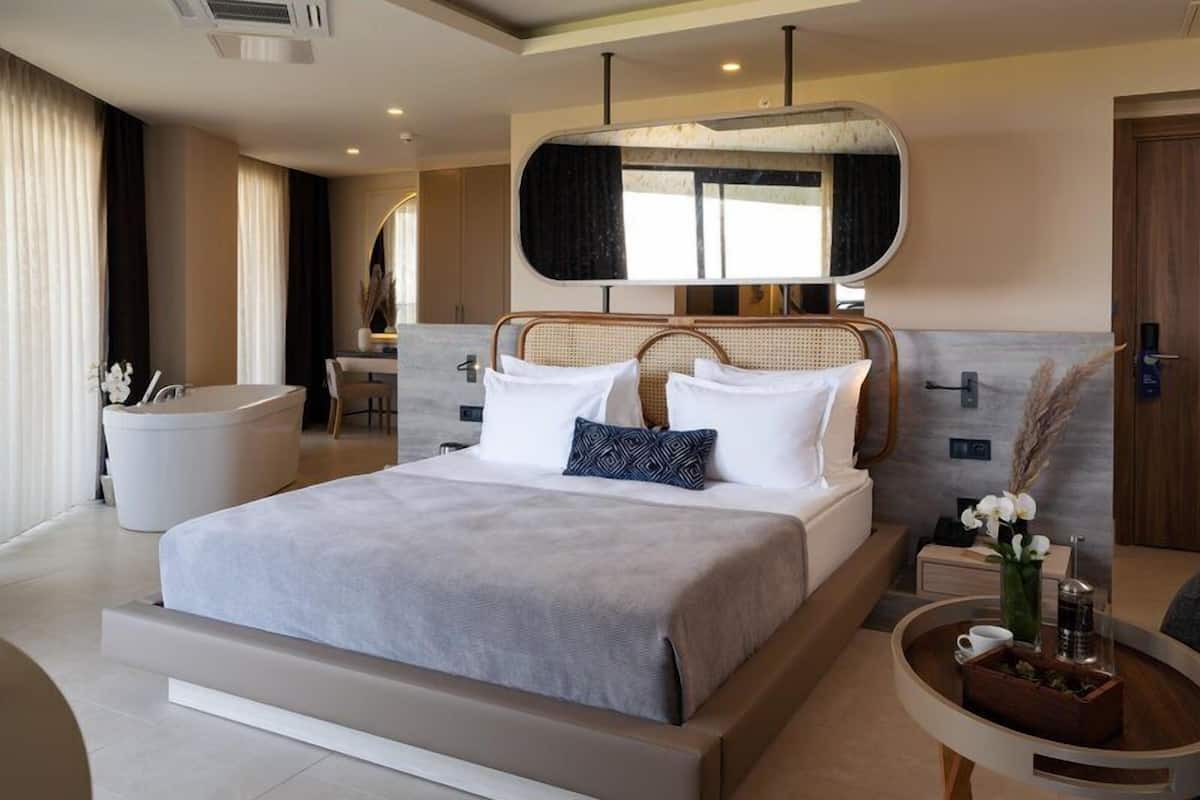 Breeze suite | Hypo-allergenic bedding available, down comforters, minibar (free items)