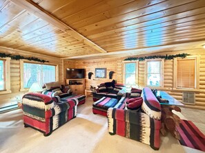 TV, fireplace, DVD player