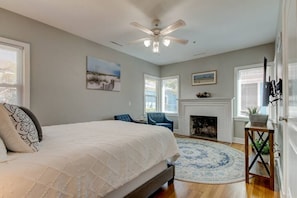 1 bedroom, desk, iron/ironing board, travel crib