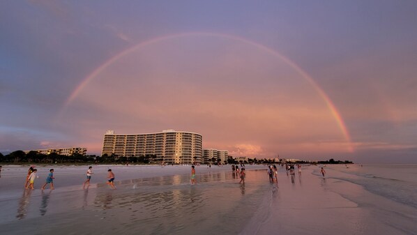 Sun-loungers, beach towels