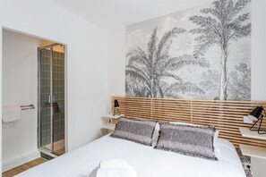 1 bedroom, iron/ironing board, free WiFi, bed sheets - Hostin'Malo 2D - Superbe T2 neuf au cœur de Saint Malo (Saint-Malo)