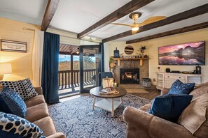 TV, fireplace, DVD player