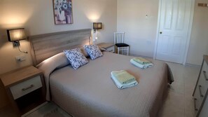 2 bedrooms, in-room safe, iron/ironing board, travel cot