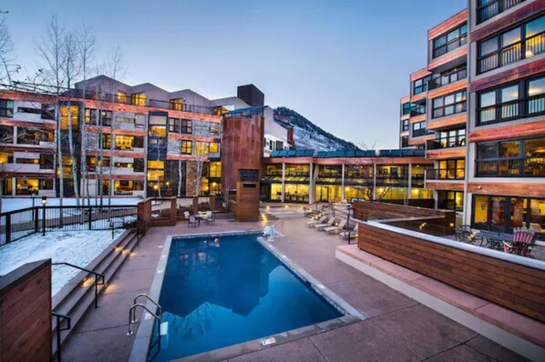 A heated pool