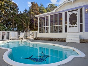 Pool - Single level, Interior home with Private Pool and Golf Cart in Spinnaker's Reach (Emerald Isle)