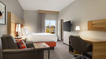 1 bedroom, desk, laptop workspace, iron/ironing board