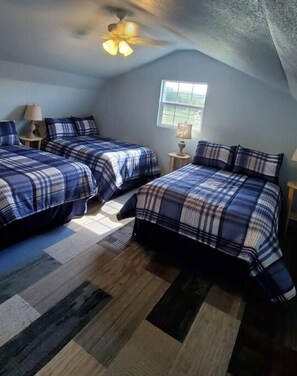 2 bedrooms, bed sheets