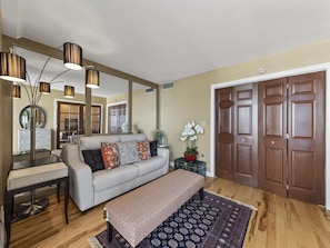 Condo, 1 King Bed, Private Pool, Ocean View | Living room | TV