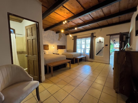 Quadruple Room, 2 Double Beds | Individually decorated, individually furnished, desk, blackout drapes