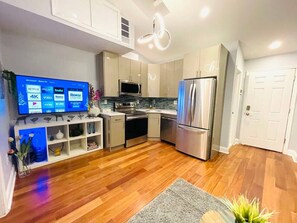 Fridge, microwave, oven, stovetop - Downtown City Hall near Kimmel Center 2BD Suite (Philadelphia)