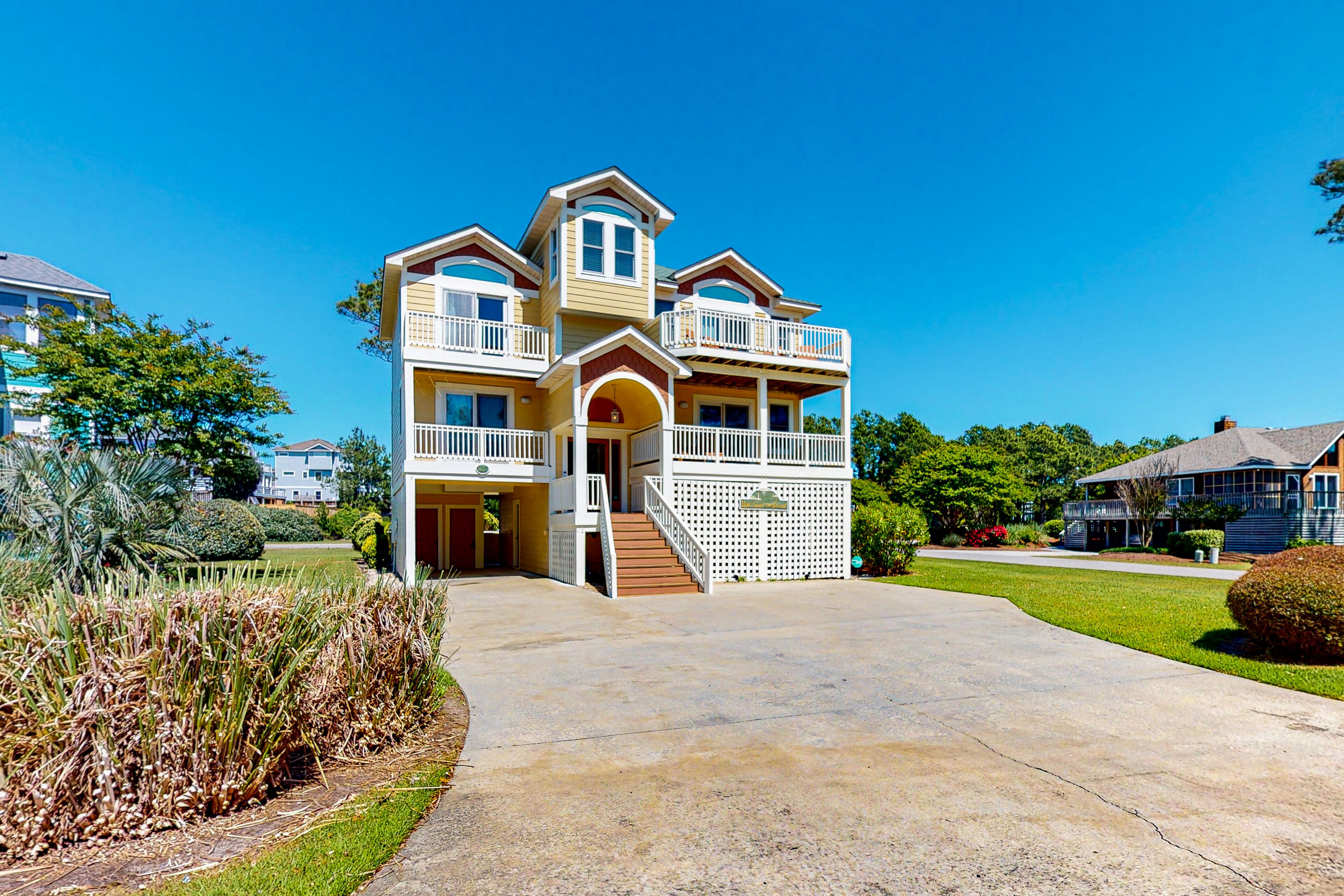 Dog-friendly home with sound views, pools, private hot tub, & sports courts