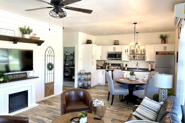 Smart TV, fireplace