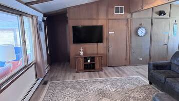 TV connectée, livres, chaîne hi-fi