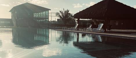 Indoor pool, outdoor pool