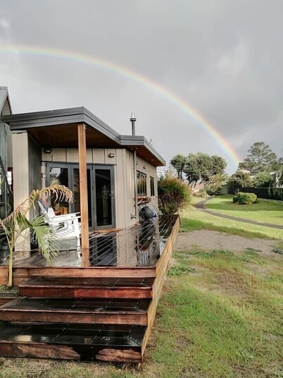 The Pirate's Rest, a tiny home by the beach.