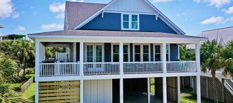 Modern Coastal Retreat w/ Elevator, Large Deck, Water View, Dog Friendly & Big Fenced Yard