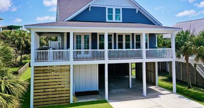 Modern Coastal Retreat w/ Elevator, Large Deck, Water View, Dog Friendly & Big Fenced Yard
