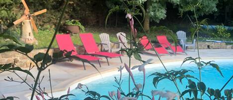 Piscine extérieure, piscine chauffée
