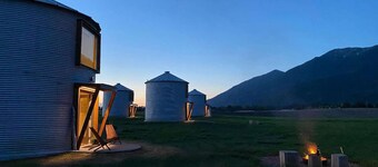 Clark Farm Silos #1 - Panoramic Mountain Views