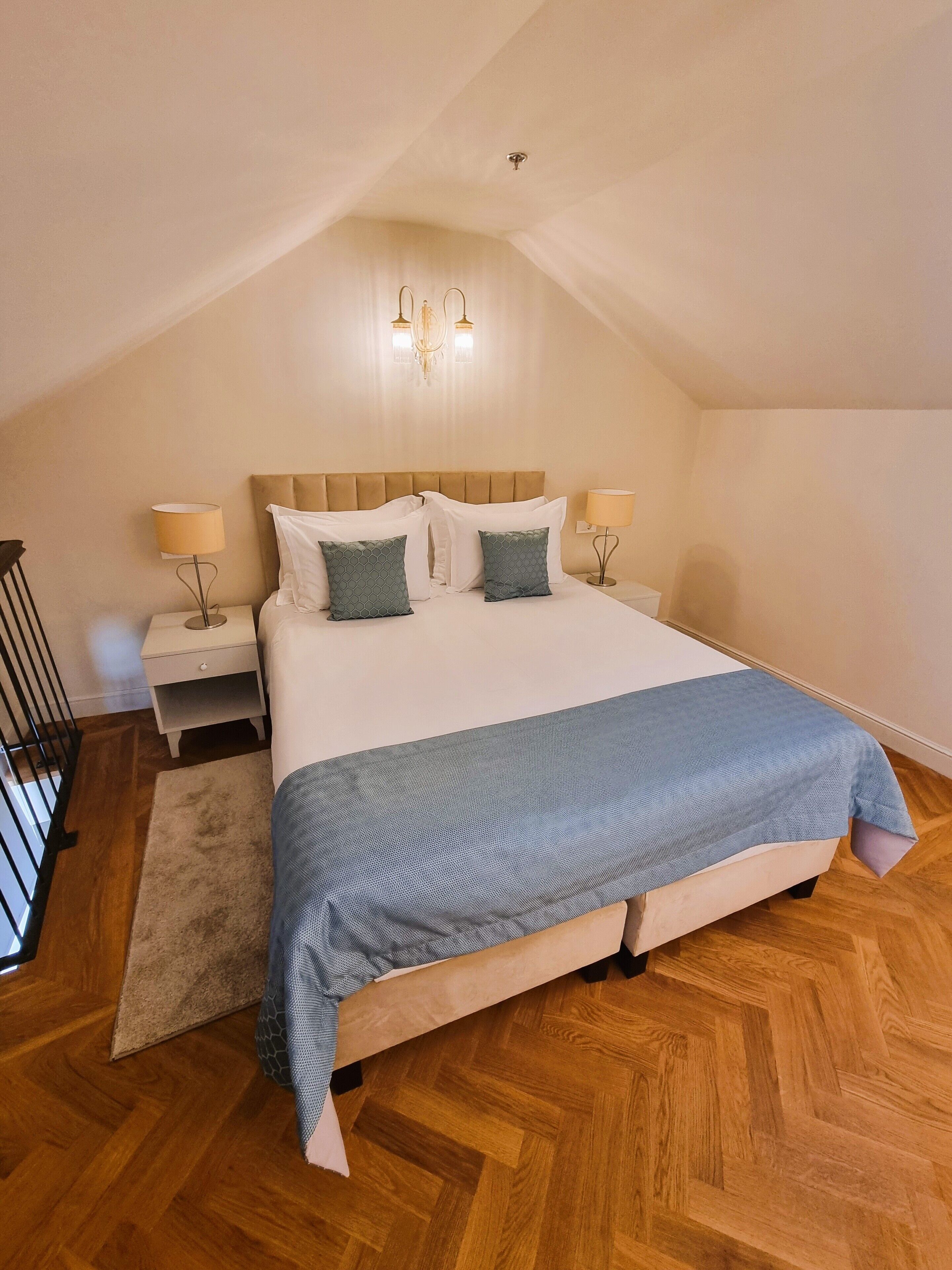 Hypo-allergenic bedding, down comforters, memory foam beds, minibar