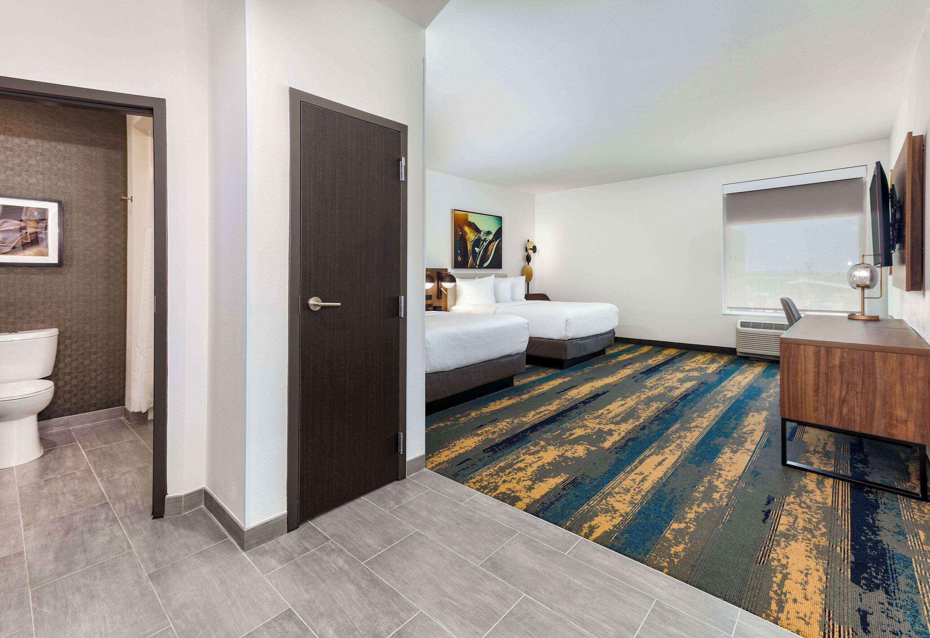 desk, laptop workspace, blackout curtains, soundproofing