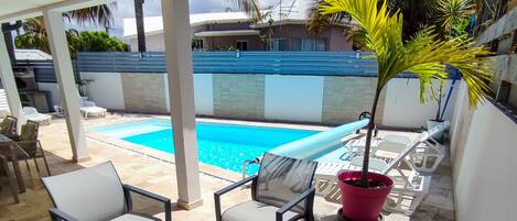 屋外プール、温水プール