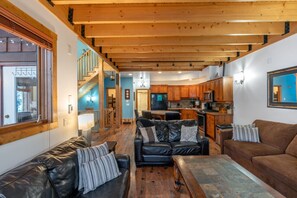 Smart TV, fireplace, video games, books