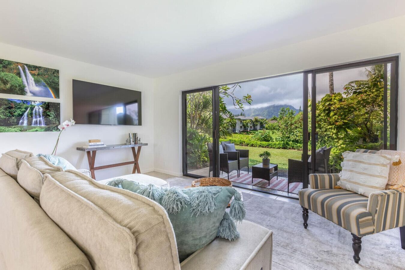 Smart TV, books, stereo