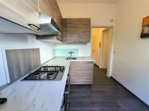 Appartamento | Cucina privata | Frigorifero con congelatore, forno, piano cottura