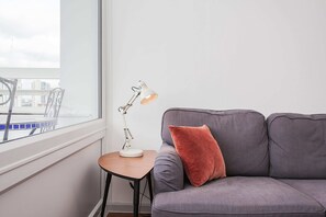 Basic-lejlighed - 1 kingsize-seng | 1 soveværelse, strygejern/strygebræt, sengetøj