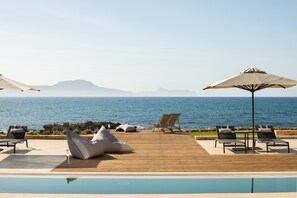 Outdoor pool, a heated pool - Your Private Retreat by the beach, with Heated Pool (Petres, Rethymno)
