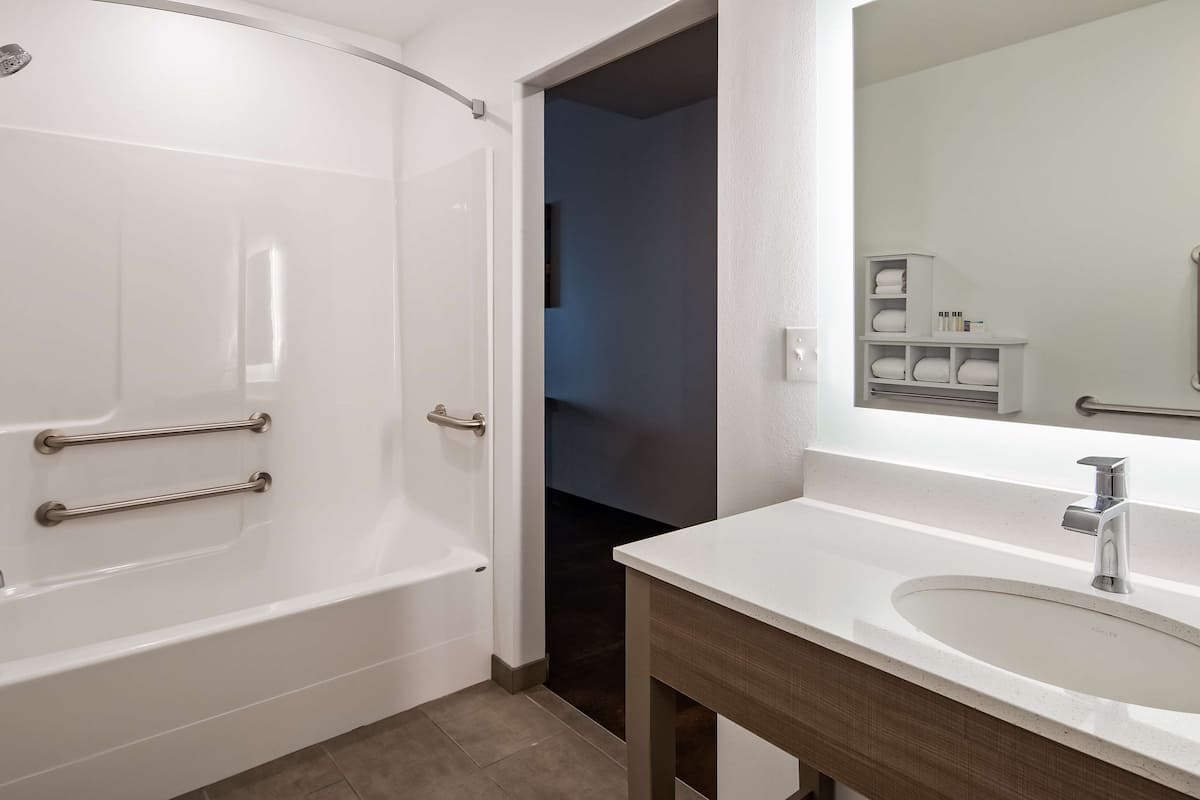 free toiletries, hair dryer, towels, soap