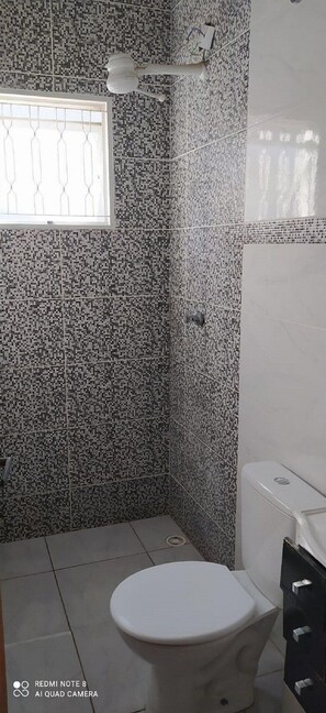 Shower, bidet, toilet paper