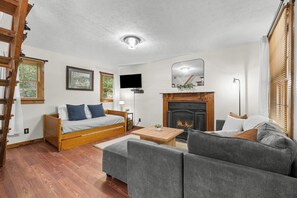 Tv, pejs, dvd-afspiller, bøger