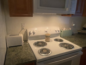 Fridge, microwave, oven, stovetop - Quintessential Dewey Beach Cottage-1.5 Blocks to the Beach (Dewey Beach)
