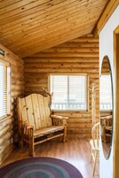 Romantic Cabin | Down comforters, pillowtop beds, individually decorated