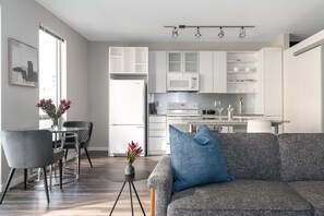 Condo, 1 Bedroom | Individually decorated, individually furnished, iron/ironing board - Park Avenue Condos (Detroit)